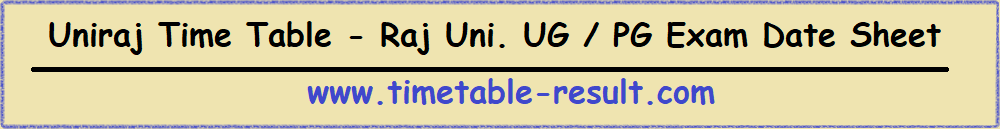 uniraj time table