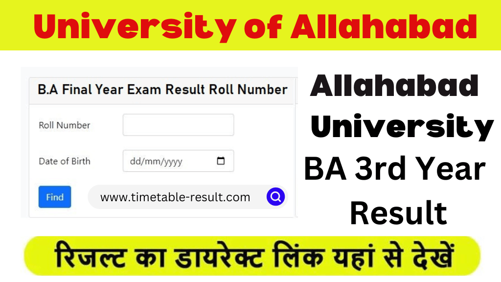 allahabad university ba 3rd year result