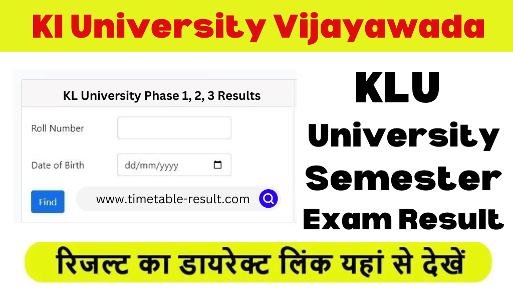 kl university result