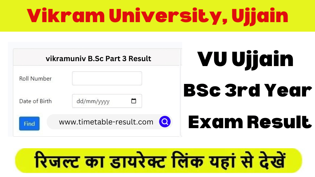 vikram university bsc 3rd year result
