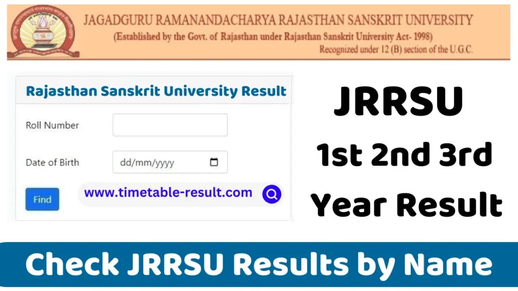 rajasthan sanskrit university result